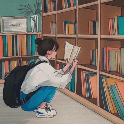 女生专属！9张认真努力风插画微信头像
