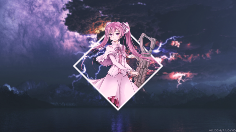 斩！赤红之瞳动漫少女画中画壁纸合集