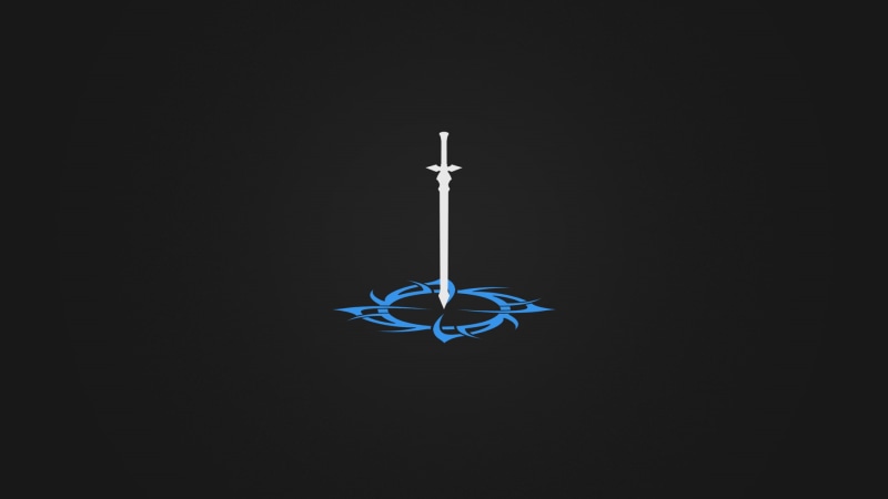 黑白极简风刀剑主题1080P动漫壁纸