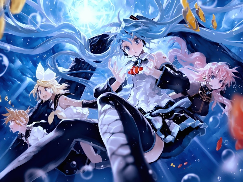 Vocaloid同人壁纸合集 初音未来镜音连等角色与动物群像