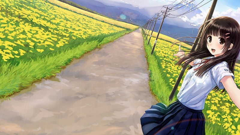 动漫少女花海漫游壁纸合集