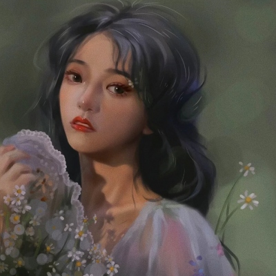 13张超精致手绘唯美女生头像，氛围感拉满