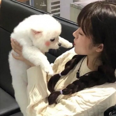 女生带宠物的头像合集来啦，一共6张