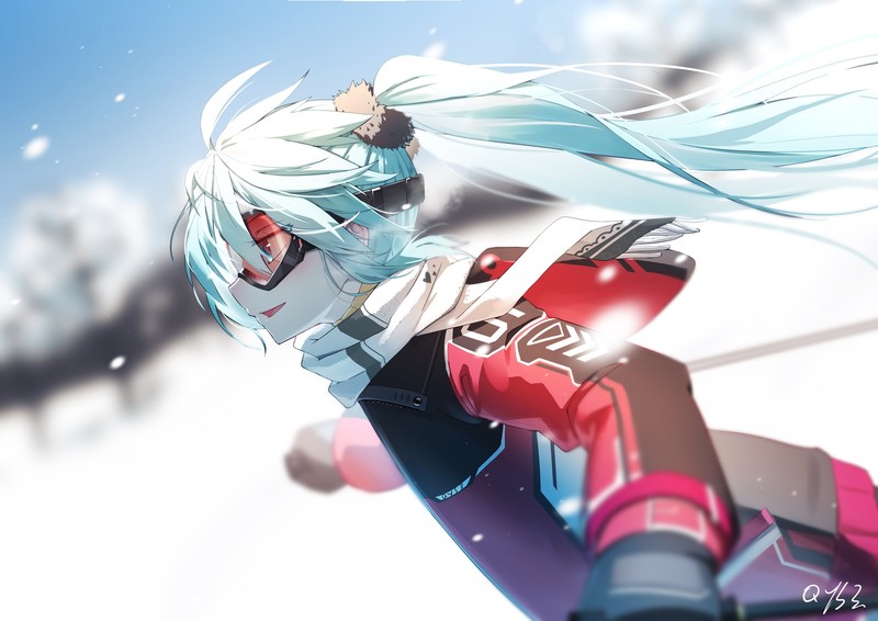 二次元少女数位肖像画壁纸