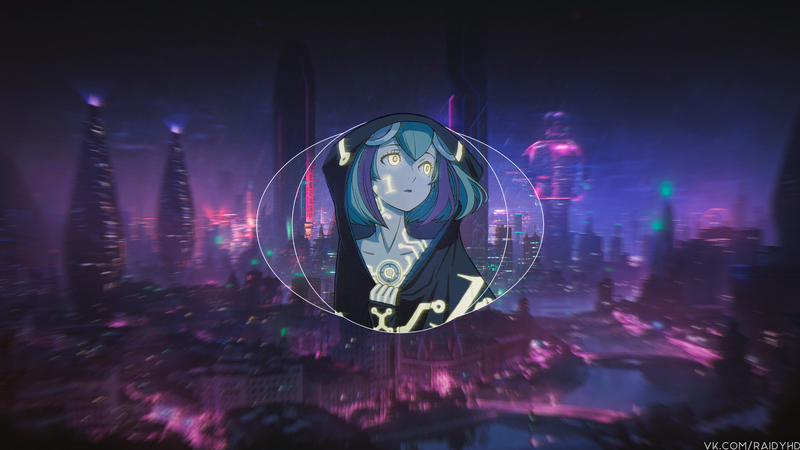 二次元少女画中画赛博风壁纸合集