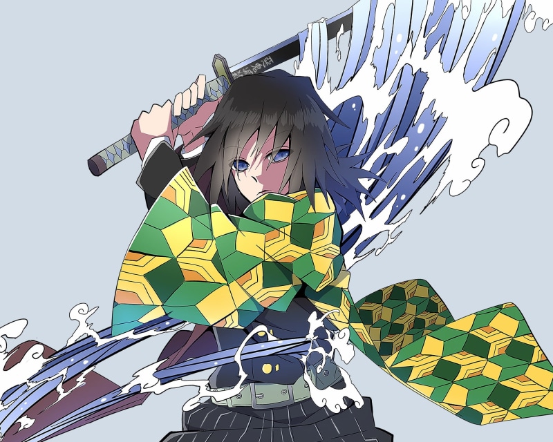 《鬼灭之刃》富冈义勇高清壁纸 1080P超清版