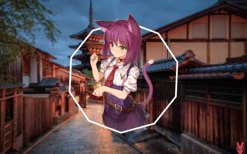 动漫猫耳少女画中画壁纸合集