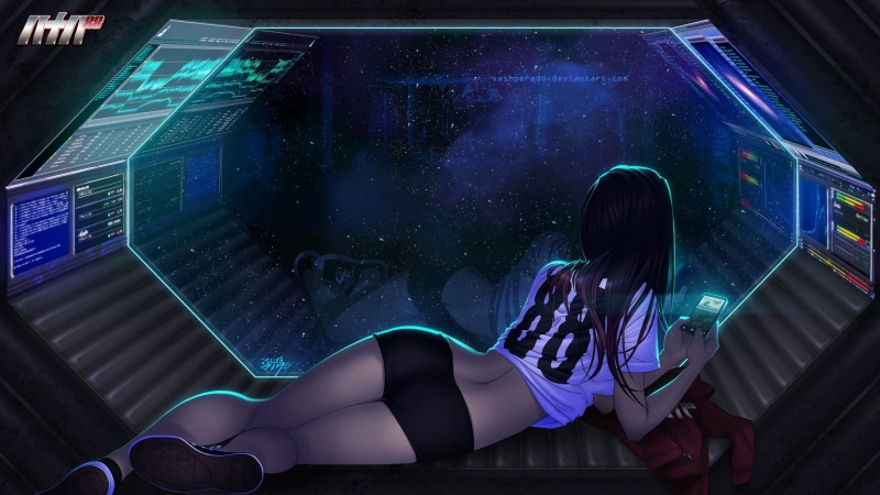 赛博朋克风88位动漫少女高清壁纸合集
