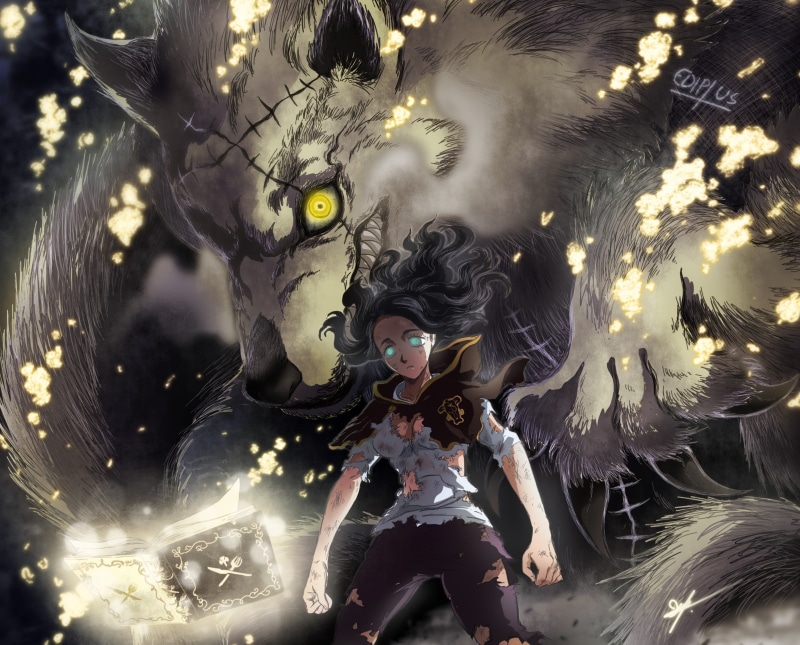 1080P黑色五叶草高清壁纸合集，快来pick你的本命角色