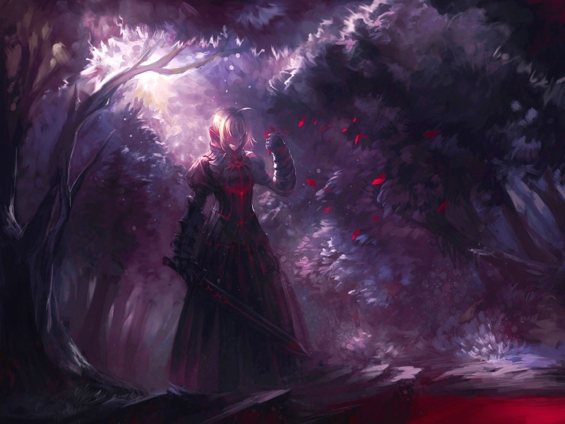 这组壁纸太绝了！Fate系列黑化呆毛王高清美图直接封神