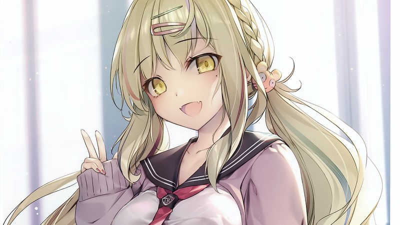 扎双马尾的动漫少女壁纸合集