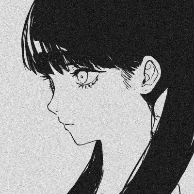 女生黑白卡通头像合集 共11张