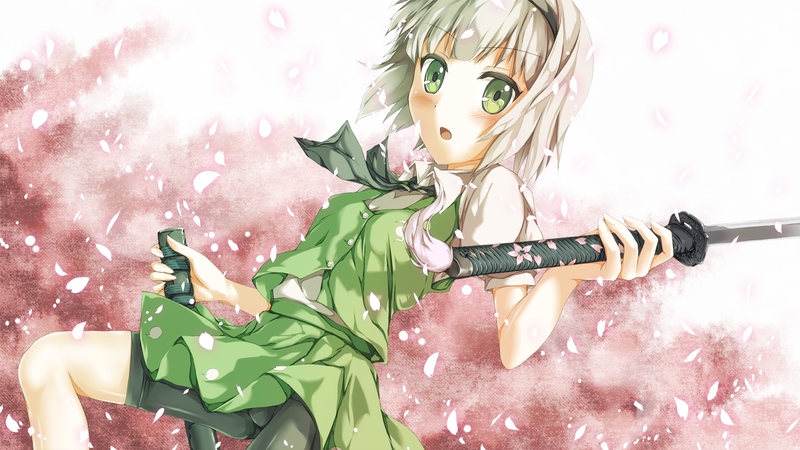 白发少女刀剑同人壁纸