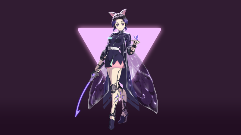 鬼灭之刃同人插画合集 赛博风少女壁纸