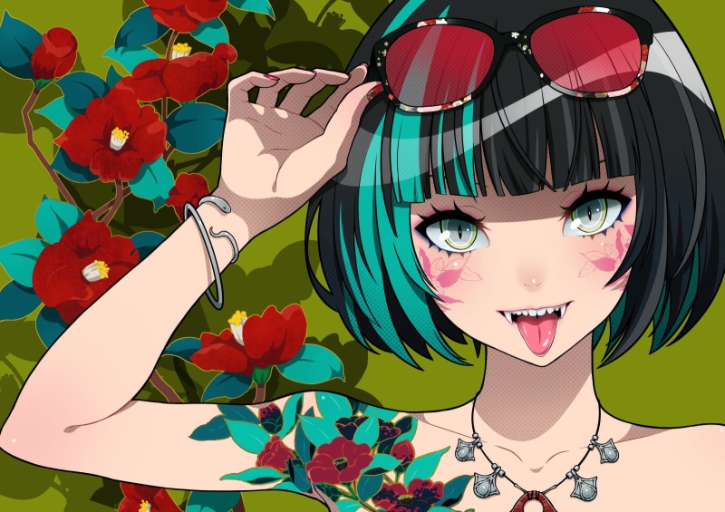 粉发齐肩动漫少女壁纸