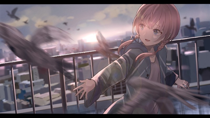 超绝二次元风景美少女壁纸合集