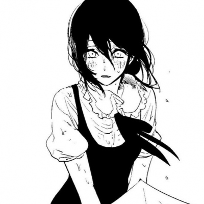 电锯人主题黑白女生动漫头像合集 共12张