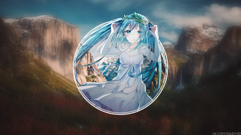 超清画中画初音未来壁纸 快来抱走
