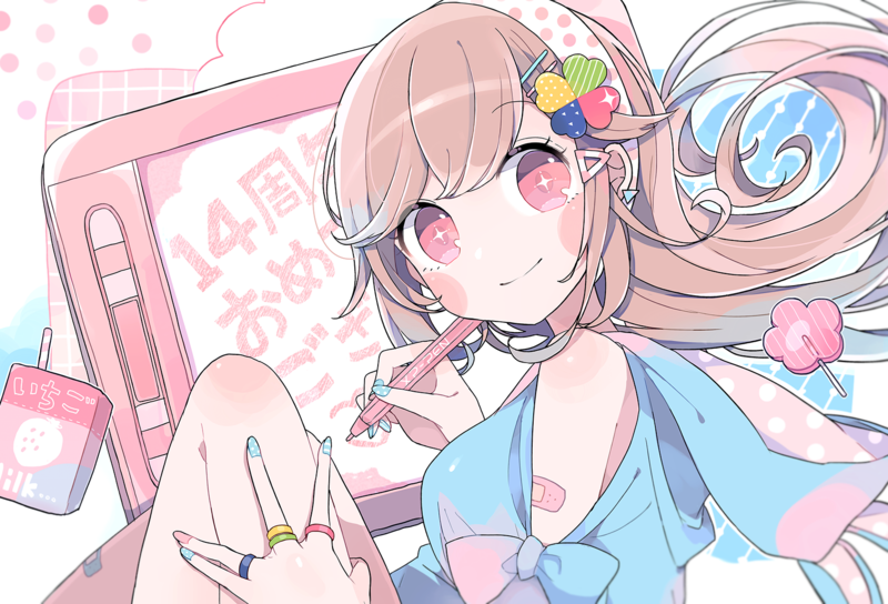 二次元少女数字绘肖像 高清2D壁纸