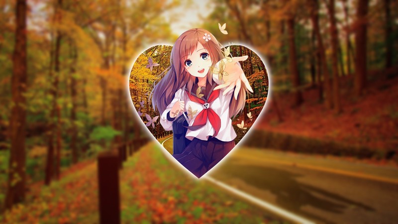 壁纸合集：画中画风格动漫少女高清图