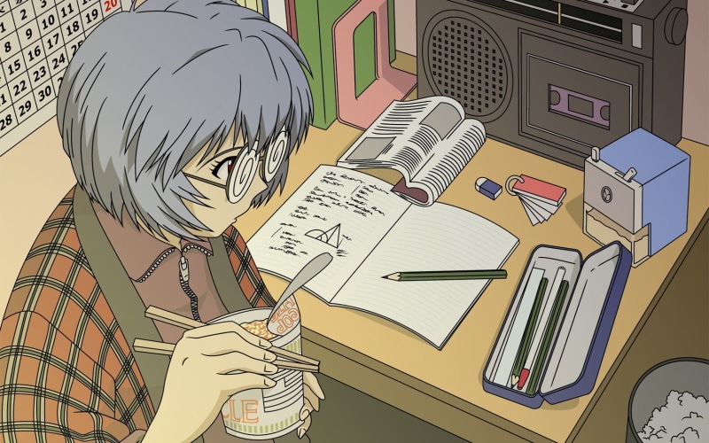 这款无表情的动漫人像壁纸 戳中了创意与童真的复杂交织