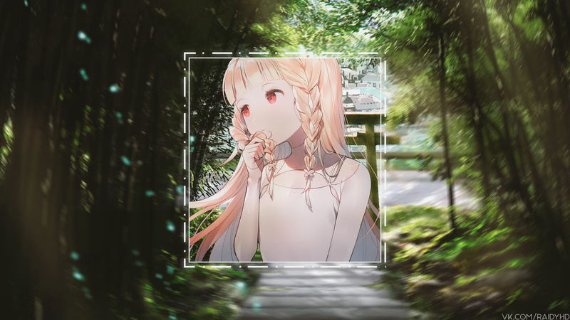 二次元萌妹画中画高清壁纸