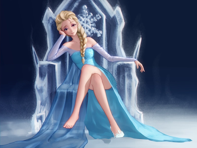 《冰雪奇缘同人壁纸合集 金发少女美照拉满氛围感》