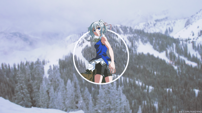 动漫少女画中画壁纸 禁忌咒纹 蓝兹·弗鲁齐高清壁纸