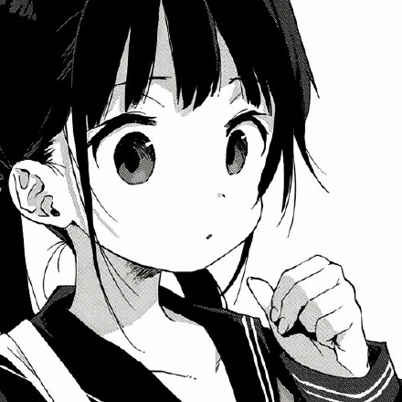 8张难找的黑白女生动漫头像合集