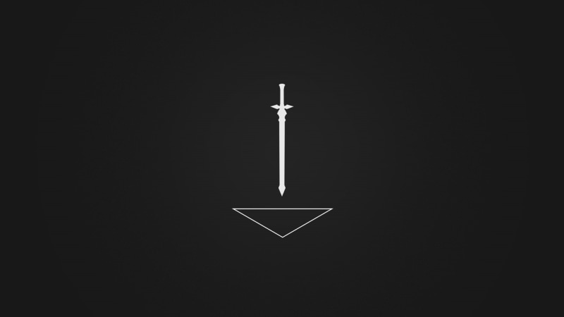 极简纯白黑剑动漫壁纸 1080P高清