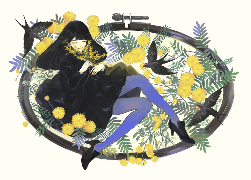 绝美黑发二次元少女壁纸合集