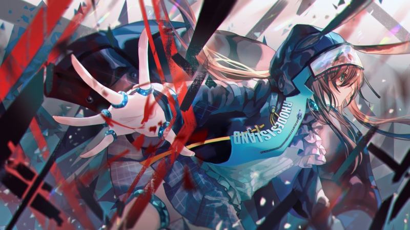 长发阿米娅明日方舟同人插画 超高清二次元少女壁纸