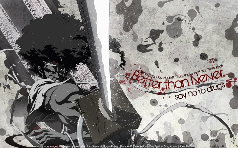 这款武士动画壁纸合集！1080P高清 Afro Samurai 壁纸