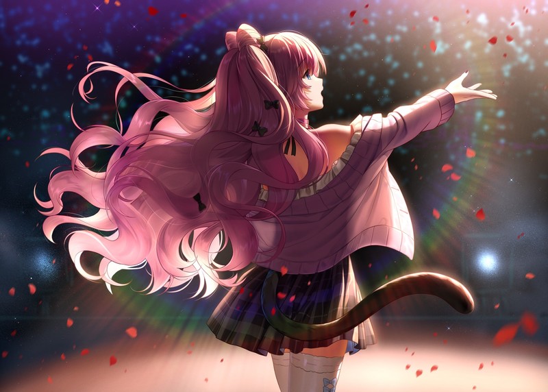 动漫少女数字绘肖像壁纸