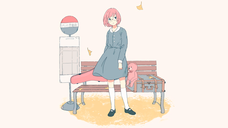 粉毛戴镜二次元少女壁纸合集