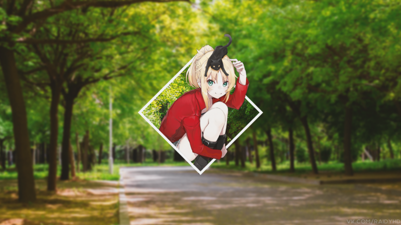 夏日动漫少女画中画高清壁纸