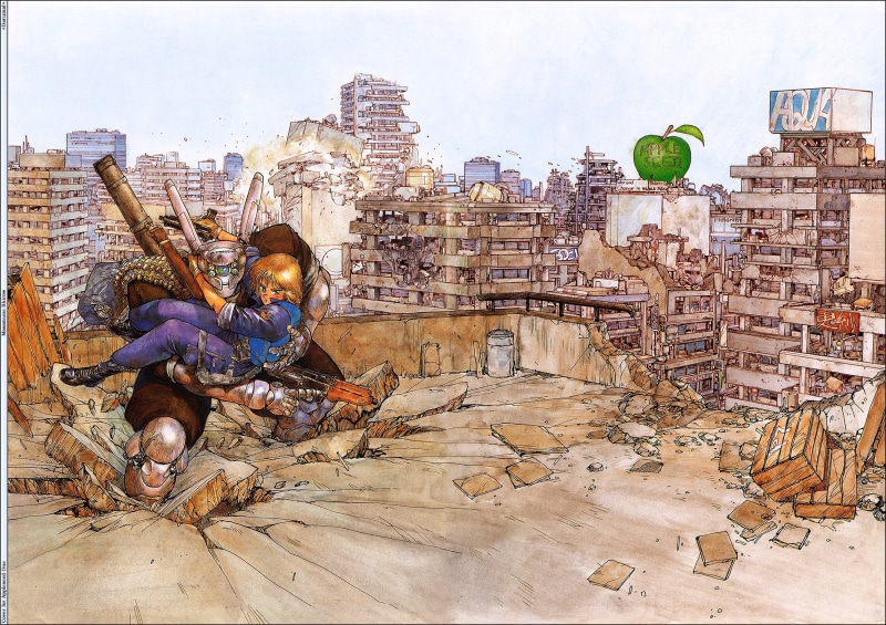 苹果核战记赛博朋克科幻战斗漫画2K高清动漫壁纸