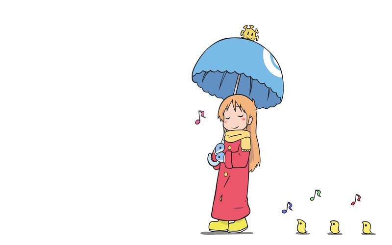 《日常》博士&可爱二次元少女 简约背景高清壁纸合集