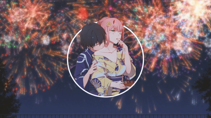 《国家队02浴衣画中画壁纸 粉发少女4K高清壁纸》