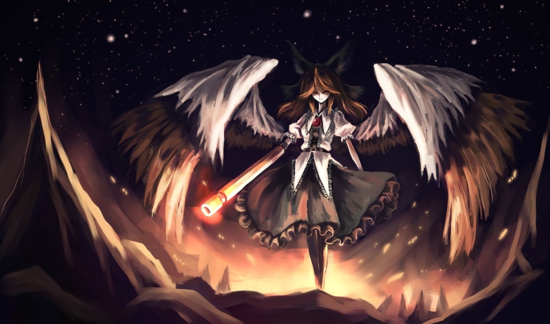 东方Project 发光星空夜下的炮娘插画壁纸合集