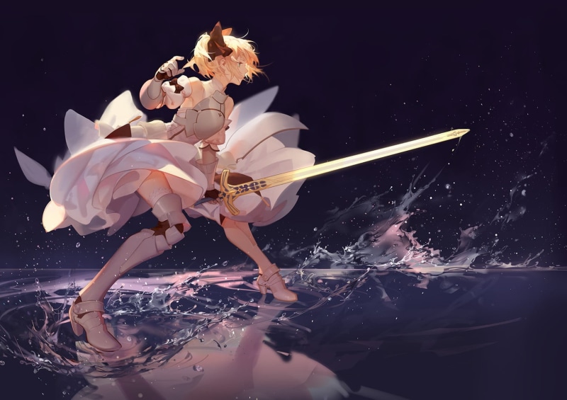 泳池边的Fate美少女剑姬壁纸合集