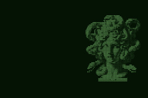 复古CRT美杜莎ASCII壁纸