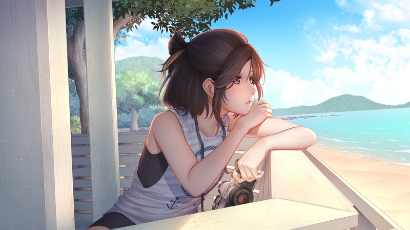 动漫少女海边夏日壁纸合集