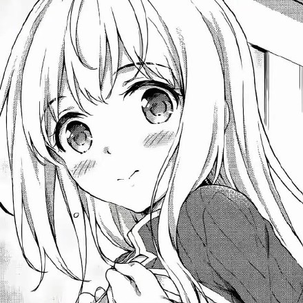 8张难找的黑白女生动漫头像合集