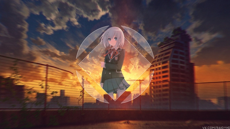 约会大作战4K画中画壁纸 折纸美少女高清壁纸