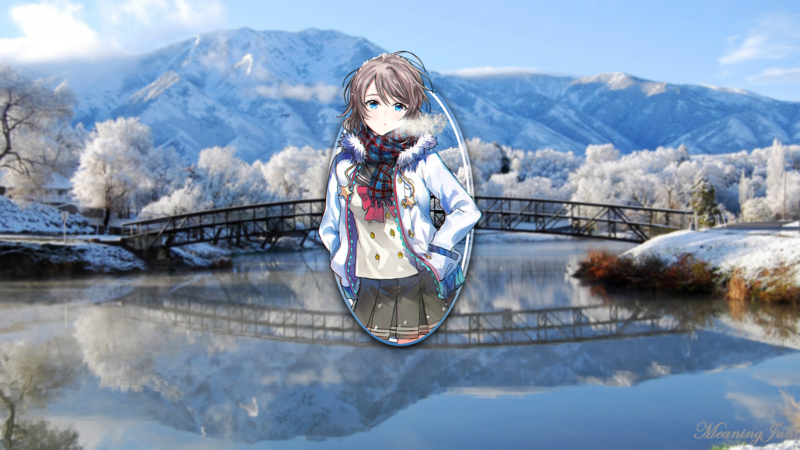 渡边曜冬日河畔倒影壁纸太绝了