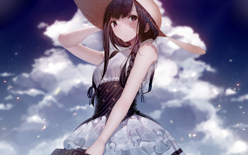 Pixiv画师笔下的四位绝美二次元少女壁纸合集