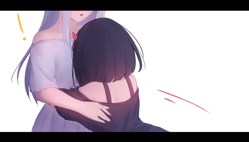 竖屏动漫少女插画 光影质感壁纸