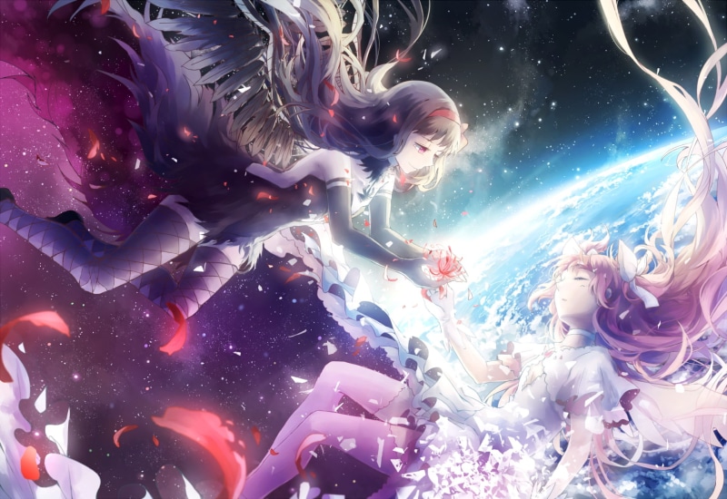 《魔法少女小圆》1080P高清壁纸 晓美焰与鹿目圆的绝美同框