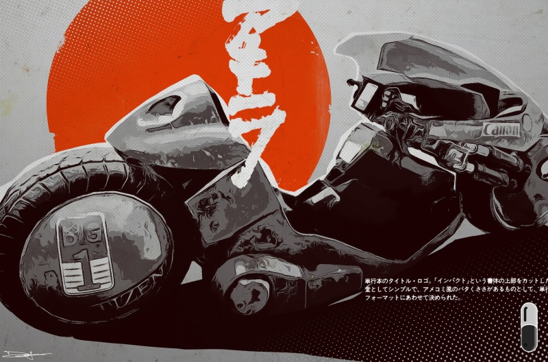 动画风阿基拉摩托壁纸